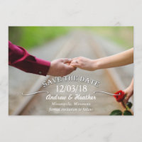 Simple Swirl Wedding Save the Date