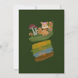 RESERVA LA FECHA SIMPLE TEMA RÚSTICO DE ANIMALES FORESTALES