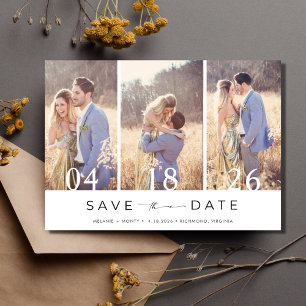 Reserva La Fecha Simple tres bodas fotográficas Guardar la fecha