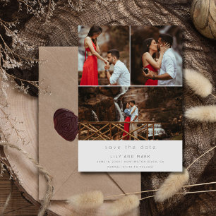 Reserva La Fecha Simple tres bodas fotográficas Guardar la fecha
