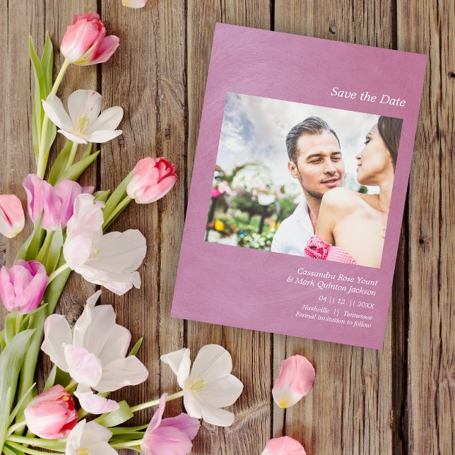 Reserva La Fecha Simple Wedding Announcement Custom Photo (Subido por el creador)
