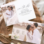 Reserva La Fecha Simple Wedding Save the Date Photo<br><div class="desc">Boda Guardar las tarjetas de fecha que tienen una foto en la parte delantera y trasera. Las tarjetas Save the Date contienen una moderna tipografía de escritura cursiva con letras a mano que son elegantes,  simples y modernas para usar después de la celebración del día de la boda.</div>