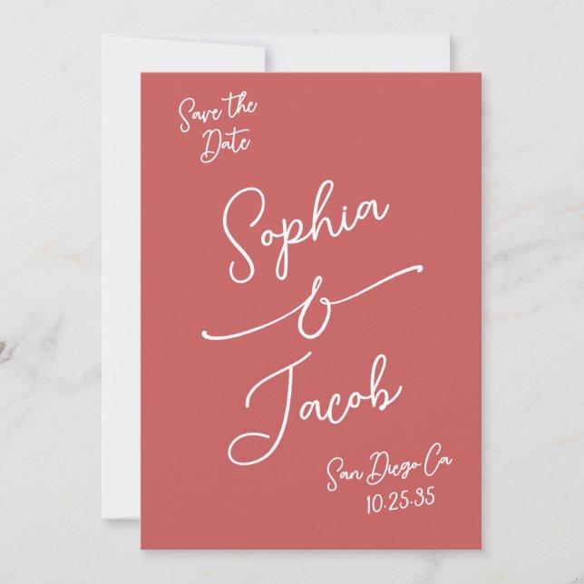 Reserva La Fecha Simple Whimsical Hand Drawn Save the Date Photo (Anverso)