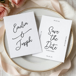 Reserva La Fecha Simple Whimsical Handwritten Save the Date Wedding