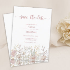 Reserva La Fecha Simple Wildflowers Boho Boda