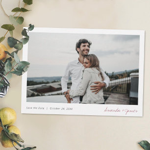 Reserva La Fecha Simple Y Elegante Boda De Fotografías Modernas Aho