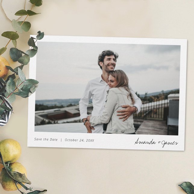 Reserva La Fecha Simple Y Elegante Boda De Fotografías Modernas Aho (Subido por el creador)