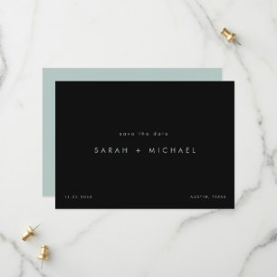 Reserva La Fecha Simple y elegante Save the Date de color verde agu
