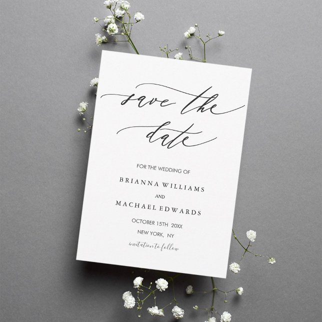 Reserva La Fecha Simple y moderna caligrafía Wedding Save the Date (Subido por el creador)