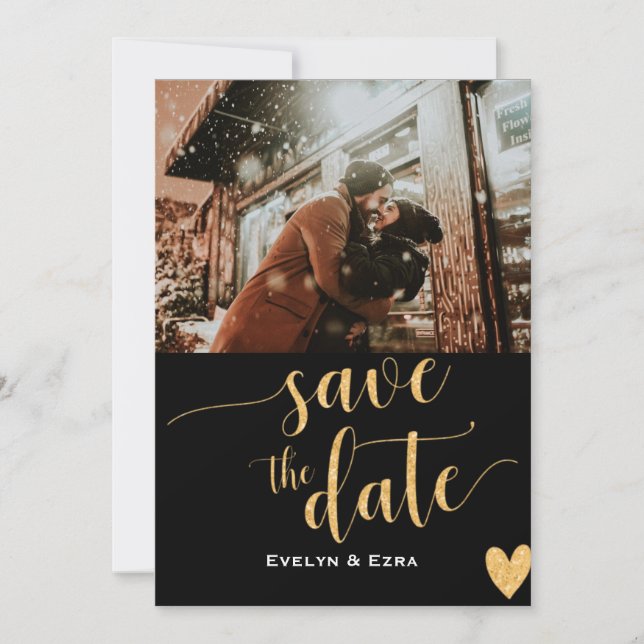 Reserva La Fecha Simple y moderna foto Guardar el Boda de fechas (Anverso)