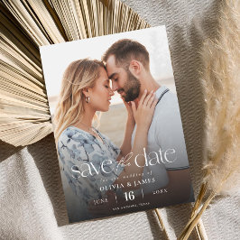 Reserva La Fecha Simple y moderno matrimonio fotográfico 2 Guardar