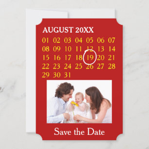 Reserva La Fecha Simplemente calendario Personalizado + tu foto, fo