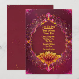 Reserva La Fecha Sinfonía floral: Colección de elegancia Boda