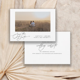 Reserva La Fecha Sitio web de boda con guión moderno Foto