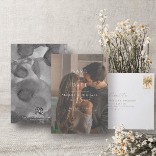 Reserva La Fecha Sitio web de Boda de fotografías elegante de códig