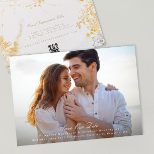 Reserva La Fecha sitio web elegante de bodas de fotografía Código Q