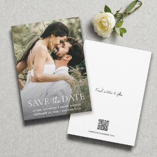 Reserva La Fecha Sitio web mínimo de un boda de código QR moderno
