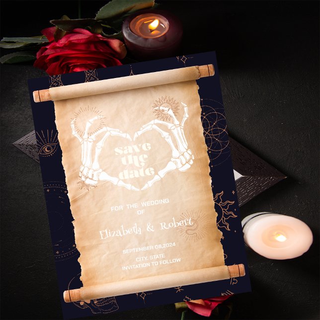 Reserva La Fecha Skeleton Hands Halloween Guardar la fecha (Subido por el creador)