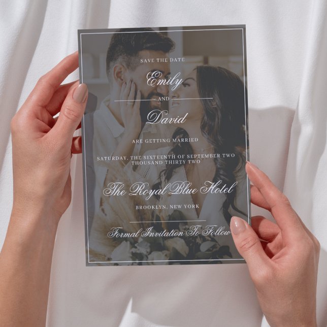 Reserva La Fecha Sobreposición de fotos de código QR elegante y neg (Subido por el creador)