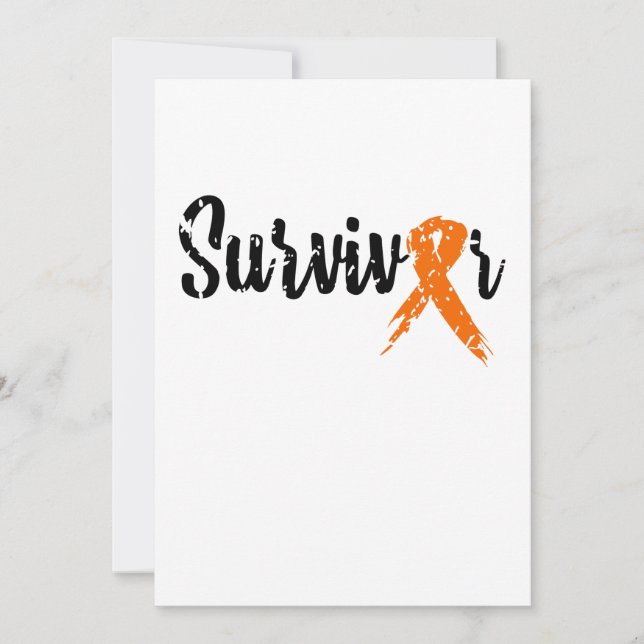 Reserva La Fecha Sobreviviente Naranja Ribbon Leukemia Conciencia (Anverso)