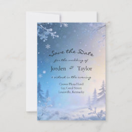 Reserva La Fecha Soft Winter Daydream Save the Date Cards