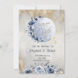 Reserva La Fecha Sol de oro celeste, estrellas de Rosas de la luna 