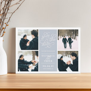 Reserva La Fecha Solicitud romántica   Collage de fotos Guardar la 