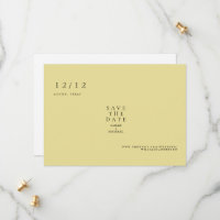 Solo bodas de texto simple amarillo Guardar la fec