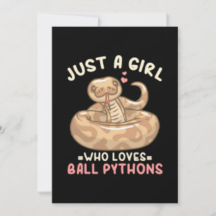 Reserva La Fecha Sólo un Chica que ama a Ball Python