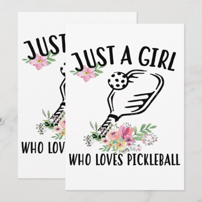Reserva La Fecha Sólo una chica que ama Pickleball (Anverso / Reverso)