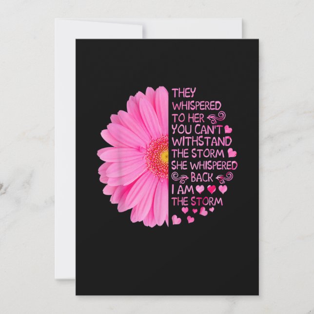 Reserva La Fecha Soy la fuerte tormenta mujeres guerrera del cáncer (Anverso)