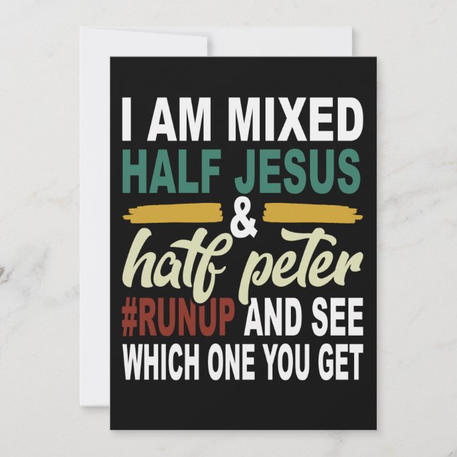 Reserva La Fecha Soy Medio Jesús y Medio Pedro (Anverso)