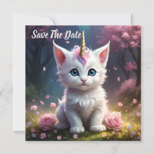 Reserva La Fecha "Sparkle Paws: El encantador Gatito Unicornio"