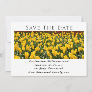 Reserva La Fecha Spring Tulips Flat Save The Date Card