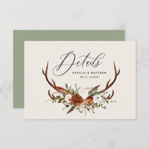 Reserva La Fecha Stag terracotta rust floral elegante presupuesto p