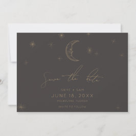 Reserva La Fecha Star and Moon Celestial Save the Date