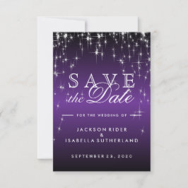 Reserva La Fecha Star Lights in Metallic Purple - Save the Date