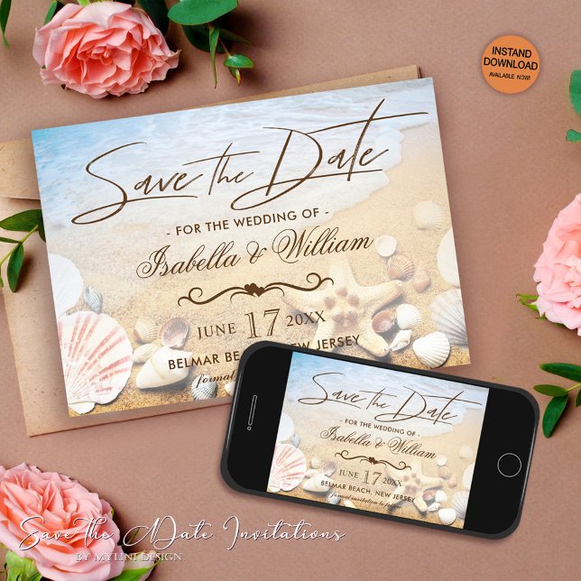 Reserva La Fecha Starfish Tropical Beach Wedding Salva la fecha (Subido por el creador)