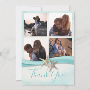 Reserva La Fecha Starfish Watercolor Beach Wedding Photo You