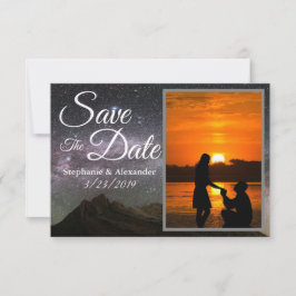 Reserva La Fecha Starry Mountain Sky Save the Date Boda
