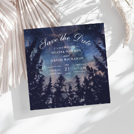 Reserva La Fecha Starry Night Forest Save the Date Card