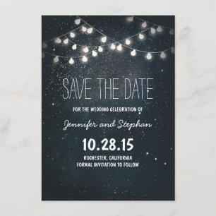 Reserva La Fecha Starry Night String Lights Save the Date