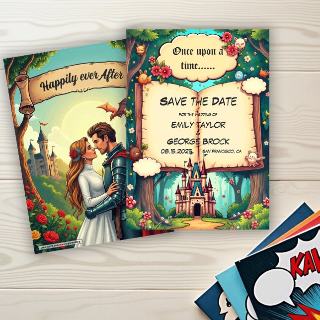 Reserva La Fecha Storybook Forest Woodland Castle Fairytale Wedding (Subido por el creador)