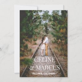 Reserva La Fecha Stylish Simple Full Photo Double-sided