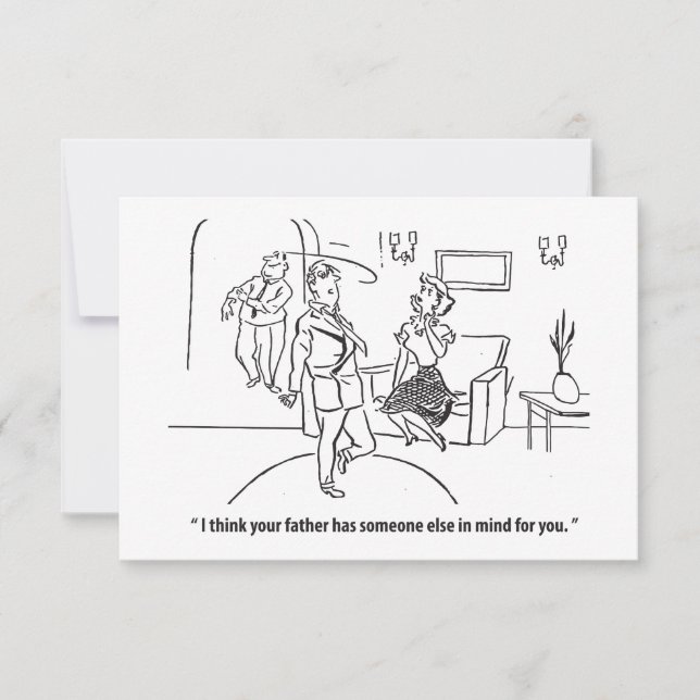 Reserva La Fecha Su padre tiene a alguien más en mente, gracioso (Anverso)