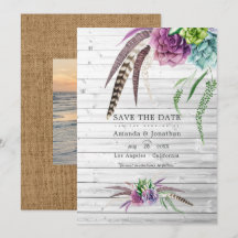 Suculentas Místicas Acuarela Bohemio Boda