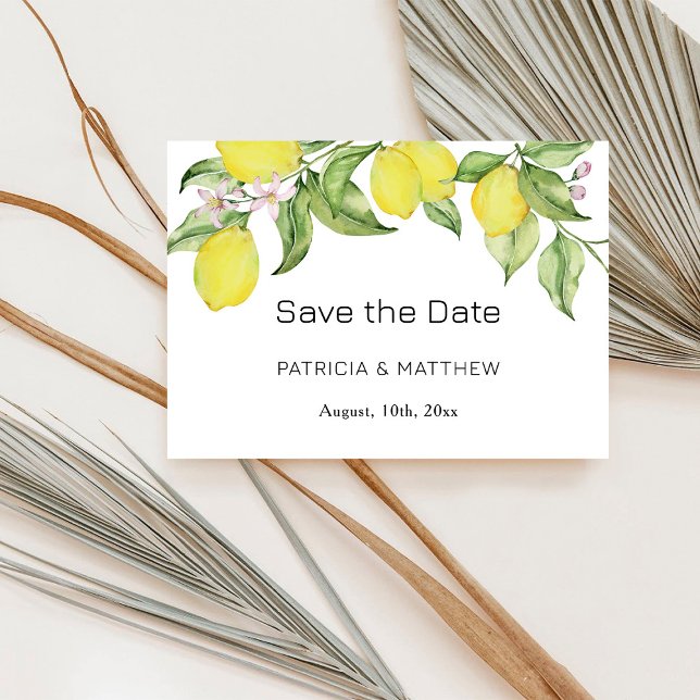 Reserva La Fecha Summer lemon Wedding Save The Date (Subido por el creador)