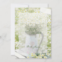 Summerfield Daisies Flor Chamomile SAVE the Date
