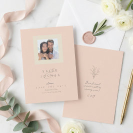 Reserva La Fecha Sun-Washed Garden Wedding Photo Blush ID1283