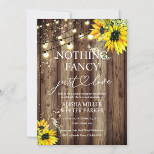 Reserva La Fecha Sunflower Nada Fancy Just Love Boda Invite